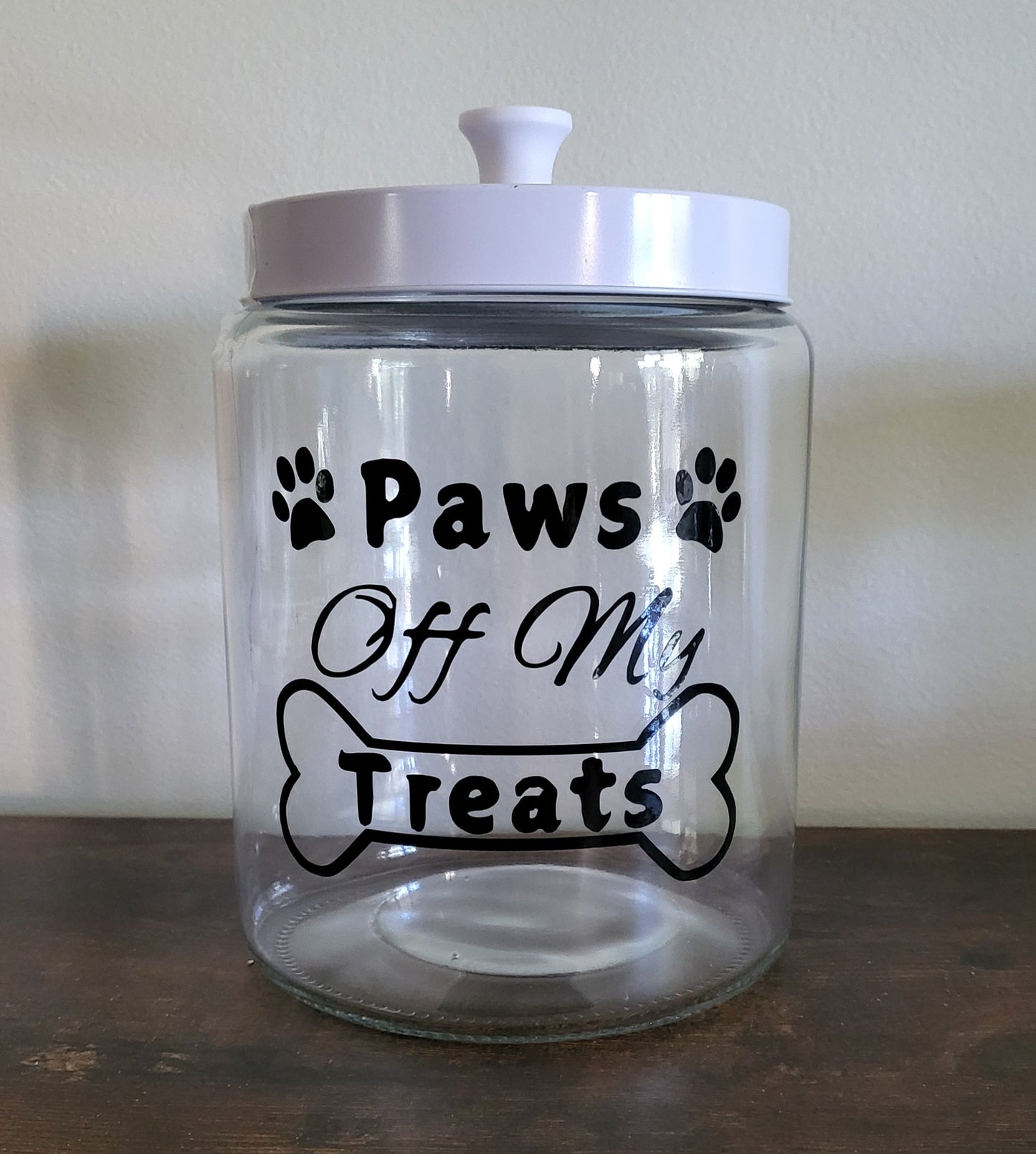 Treat Jar-"Paws off my treats"
