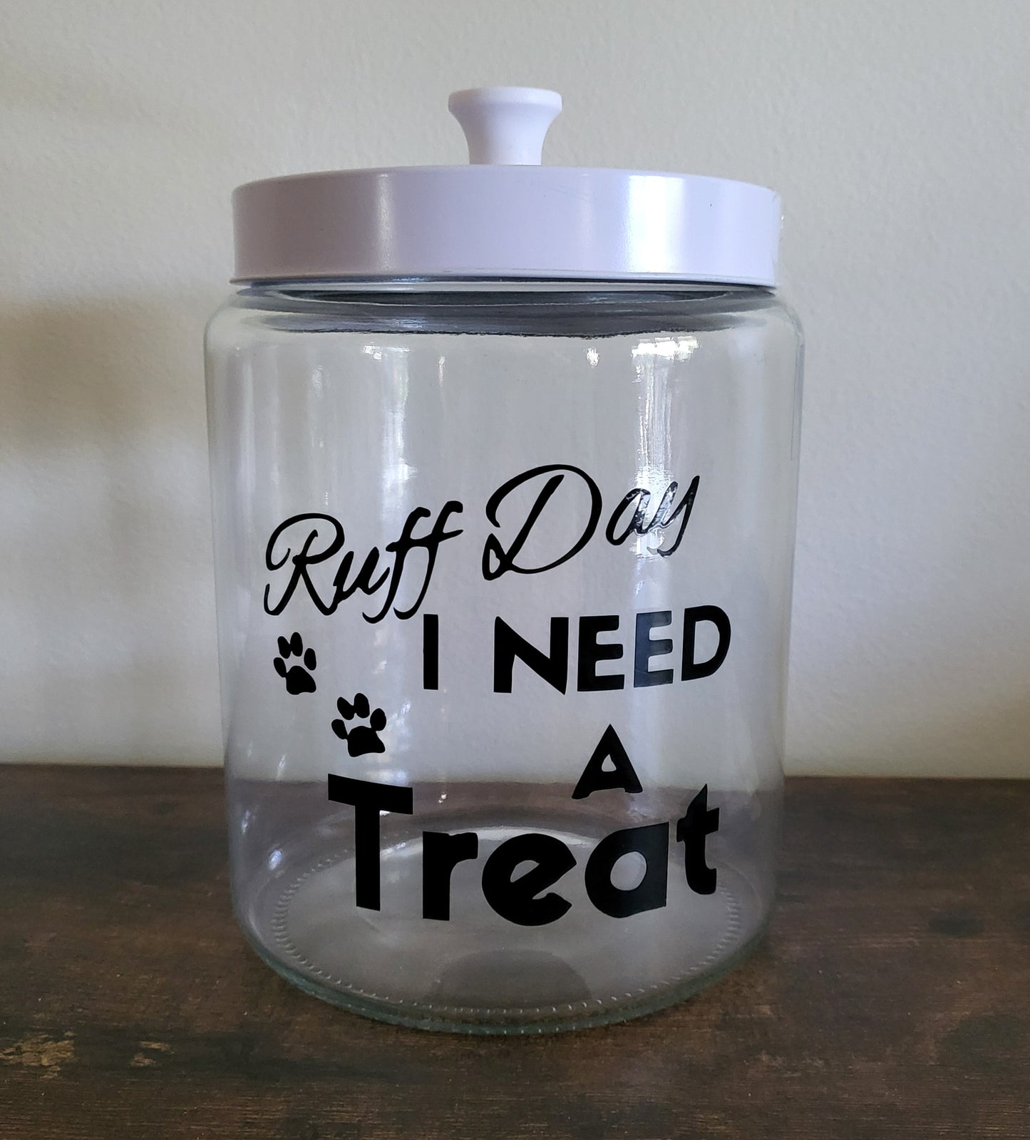 Treat Jar-"Ruff day I need a treat"