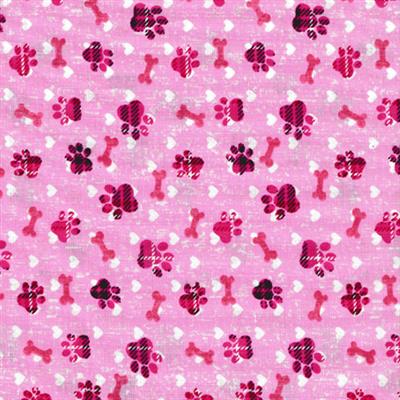 Pink Paw Print Bed
